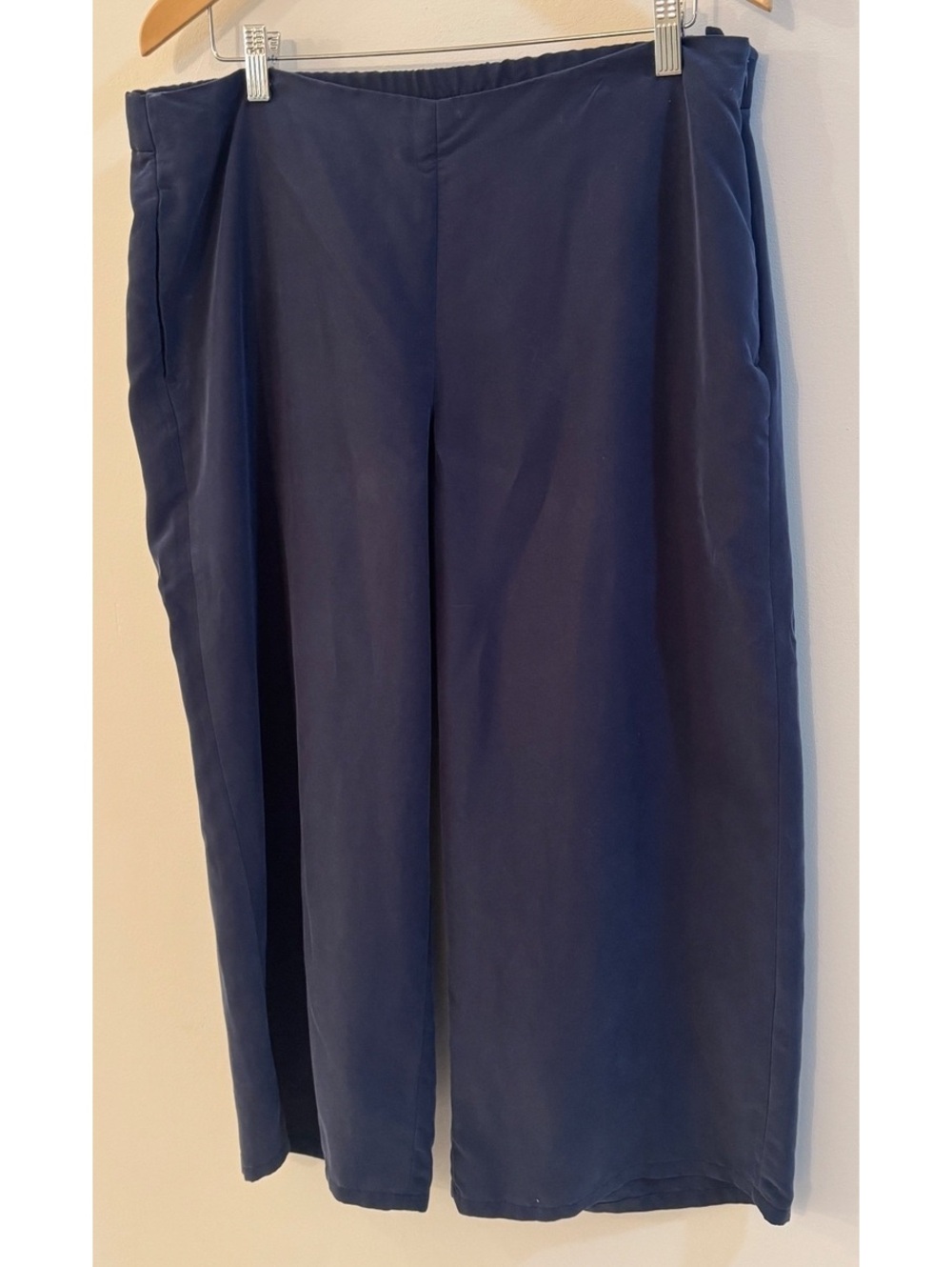 J.Jill Navy Blue Petite Wide Leg Pants, Size Large